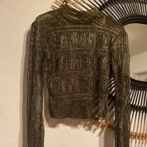 Urban Outfitters mesh metallic top